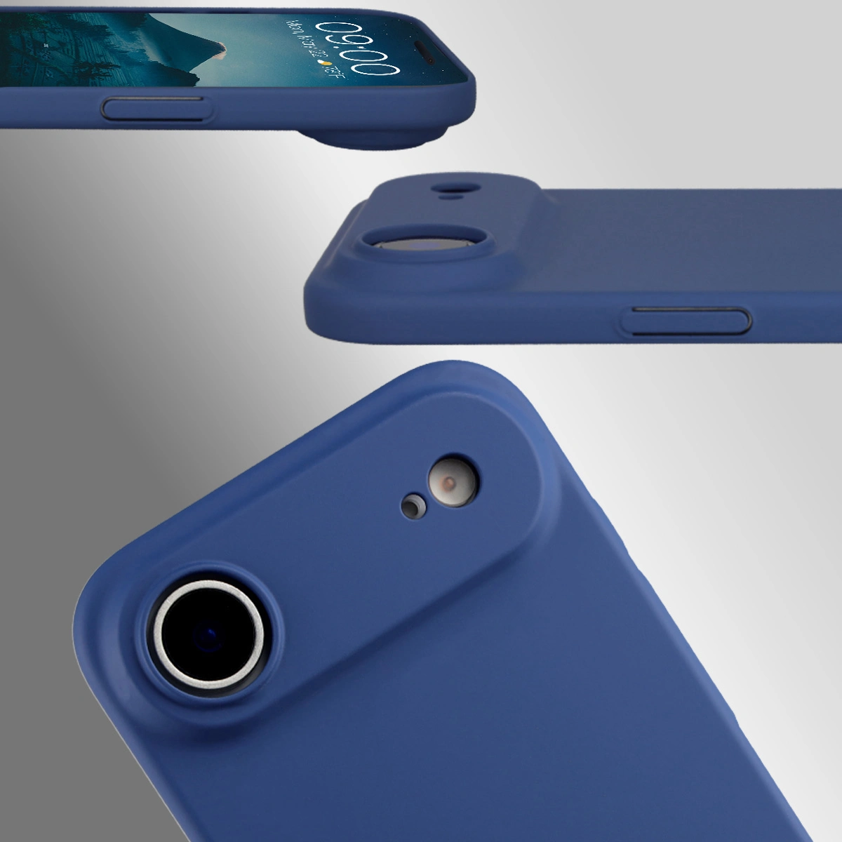 Dedykowane wycięcia i podwyższone krawędzie aparatu i ekranu w etui Bizon Case Łupka do Apple iPhone Air